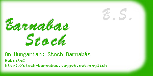 barnabas stoch business card